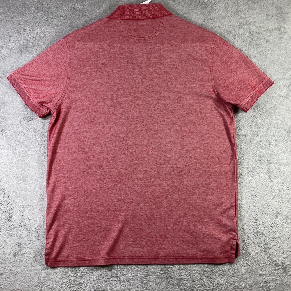 Members Mark Polo Shirt Adult Medium Red Pima Cotton Blend Preppy Casual Comfort - Picture 12 of 12